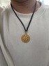 奢名纪黄金999足金古法八瑞吉祥八宝罗盘金包银吊坠男女款项链福字礼物 包金1克 八宝罗盘福字吊坠 实拍图