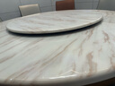 采薇 大理石餐桌家用餐桌椅组合实木白蜡木大圆桌现代简约圆形饭桌 1.5米单餐桌(带转盘) 实拍图