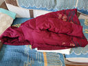 鸭鸭（YAYA）奶奶冬装羽绒服女中老年人妈妈装老太太保暖防寒加厚红色新年外套 紫红 2XL /175 实拍图
