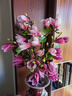 花艺赫家饰（HUA YI HE JIA SHI）高档PU手感新中式含苞玉兰花仿真花客厅餐桌装饰假花摆件摆设插花 4粉4紫含苞玉兰花 实拍图
