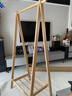 博盈衣帽架挂衣架落地榉木全实木多功能收纳三角衣架卧室衣帽间挂衣服 全榉木单层栅栏款80cm原木色 实拍图