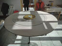 依恋达可折叠餐桌家用吃饭桌子圆形可移动大圆桌仿大理石折叠款餐厅餐桌 1.6+转盘【白理石10-12人】 实拍图