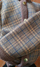 婉荷中老年女装气质加绒加厚外套翻领格子棉衣大衣中年妈妈短棉袄棉服 实拍图