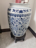 予乐陶书画桶客厅花瓶摆件青花瓷大口径卷轴缸景德镇陶瓷新中式装饰摆件 小号冬瓜型48*34不含画轴 实拍图