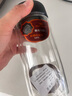 ihold一键开盖双层玻璃杯防烫男士耐高温速开饮用水杯子办公泡茶杯车载 皮纹黑 350ml 实拍图