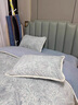 轩蓝仕（Xanlenssi）A类加厚拉绒雕花牛奶绒冬季保暖四件套 床笠磨毛绒加密型绒套件 墨花如梦-hc 床单款 1.8米床(被套200*230cm) 实拍图