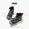 JEEP吉普男童雪地靴防滑冬季2024新款高帮儿童棉鞋象牙白/曜石黑35 实拍图