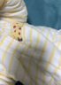 巴拉巴拉童装婴儿连体衣新生儿宝宝包屁衣服男女童冬装爬行服加厚保暖软萌 白黄色调00413 73cm 实拍图