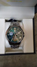 花花公子（PLAYBOY）男士手表机械表男款潮流防水镂空飞轮手表男夜光新款 银绿钢带/精美礼盒/定制刻字 实拍图