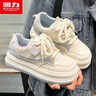 回力女鞋厚底小白鞋女2025夏季百搭透气鞋子女新款面包鞋运动板鞋潮 米蓝 38 (240mm) 实拍图