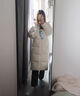 森马（Semir）90绒羽绒服女长款显瘦可拆卸连帽保暖外套冬季黑色三防防寒服 【香草纯白】白色调（白鸭绒）00411 白鸭绒 M 实拍图