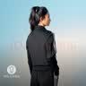 adidas复古风针织休闲运动立领夹克早秋外套卫衣女阿迪达斯三叶草   黑色（推荐选大一码）   XXS 2XS 实拍图