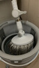 洁仕宝旋转拖把免手洗新款洗脱一体家用一拖净自动脱水清洗甩干拖地墩布 加强杆+塑料盘（共2托头） 35cm 实拍图