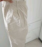 无印良品（MUJI）女式 木棉混灯芯绒抽褶宽版裤 裤子女款秋冬款休闲裤长裤冬季 象牙色 S （155/62A） 实拍图