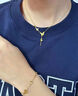 中国黄金（CHINA GOLD）蝴蝶流苏黄金套链女足金项链锁骨链吊坠情人节生日礼物送女友老婆 【京速达】蝴蝶套链【镭射款】约4.3g 实拍图