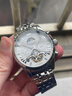 冠琴（GUANQIN）手表男士全自动机械表 镂空飞轮多功能男表瑞士品质夜光防水国表 钢带间白/定制刻字/礼盒装 实拍图