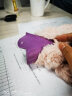 杜托 橡胶注水热水袋防爆充水暖水袋暖宝卡通可拆洗毛绒布套暖手宝 中号紫色+紫色水晶绒布套 实拍图
