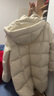 美力城暖天鹅泡芙羽绒服中长款女高端90鹅绒加厚外套保暖157 白色 XS （80-95斤） 实拍图