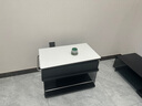 和暄可移动沙发边几客厅阳台多功能茶几边柜升降岩板带轮网红小推车 乐致【黑色柜体+黑色木面】 实拍图