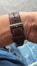 中沃适配华为手表表带watch4pro/gt5/gt4/watch3/gt3pro/buds原款真皮运动氟橡胶钛金属表带 深茶色【原款时尚款真皮表带】46/48MM表盘 适用46/48mm表盘 实拍图