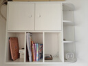 柚公馆书架墙上隔板置物架免打孔壁挂式墙面装饰柜简约书房卧室收纳壁挂 80宽两门款-暖白色 实拍图