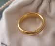 佐卡伊黄金戒指足金999古法素圈戒指情侣对戒婚戒三金送女友生日礼物 实拍图