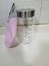 WELLMEET牛奶瓶豆浆杯外带玻璃儿童早餐杯带刻度酸奶燕麦粥微波炉加热 【牛奶杯+玫瑰粉杯套】 300ml 1只 高硼硅玻璃 实拍图