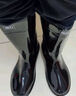 回力男士高中筒雨鞋成人雨靴胶鞋套鞋防水鞋水靴XHL38-B 黑色高筒 38  实拍图