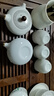 瓷牌茗茶具（cipaiming teaset）羊脂玉功夫茶具套装家用泡茶壶高端送礼德化白瓷喝茶盖碗茶杯整套 《金福》盖碗侧把壶套+茶道 11件 实拍图