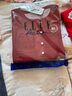ELLE ACTIVE华夫格纹理开衫外套春季撞色气质显瘦通勤百搭舒适透气针织外套 枣红色 L 实拍图