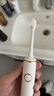拜尔G1 豪华定制版电动牙刷成人充电智能声波便携情侣款套装自动男女士 送朋友礼盒装学生 月光白 实拍图