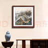 梓朗客厅挂画办公室装饰画正方形山水字画玄关壁画泰山日出靠山图墙画 B款-万里长城 40*40CM 加厚柚木色实木框 实拍图
