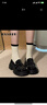 RXXBFB厚底乐福鞋女2025春夏季新款增高女单鞋jk制服配裙子英伦风小皮鞋 亮光黑色 36 (230mm) 实拍图