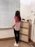 全棉时代孕妇装打底裤无缝一体织弹力百搭高腰托腹鲨鱼裤 黑160 实拍图