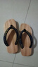 DOGHC日本拖鞋木屐 男女情侣款木屐人字木拖鞋男夏季防滑木鞋cosplay 原木款 黑色 半月鞋头 25厘米39-40码 实拍图