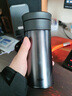 膳魔师（THERMOS）不锈钢保温杯男女泡茶杯车载便携水杯团购定制刻字毕业礼物TCMA 黑色 550ml 实拍图