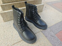 卡帝乐鳄鱼（CARTELO）马丁靴男款秋冬季2025工装靴子男厚底皮靴高帮男靴作战靴 黑色 42 实拍图