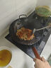 韦大锤炒锅炒菜锅手工铁锅老式家用传统圆尖底无涂层不粘锅具大炒勺 34cm带耳手工铁锅 盖+勺+铲+刷 34cm 实拍图
