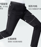 罗蒙（ROMON）休闲裤男商务休闲时尚职业西装裤弹力修身加绒裤子男装黑色38 实拍图