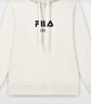 FILA 斐乐官方情侣款连帽卫衣秋季新款纯棉宽松针织长袖上衣加绒 【加绒】蒸汽白-IV S 实拍图