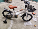儿童自行车2-6-9岁学生车男生女生14-16寸脚踏车单车带辅助轮可坐 儿童自行车白色+普通辅轮 14寸（发货已安装85%） 实拍图