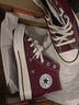 匡威（Converse）官方 1970S男女帆布鞋美拉德酒红色紫色A01448C A01448C 酒红色 39 实拍图