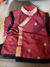 罗蒙男童唐装冬季拜年服加厚汉服中国风演出服 赤红色【单上衣】 120 实拍图