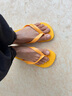 havaianas哈唯纳Top炫彩夹脚人字拖女夏海边平底拖鞋亲子款 新色1740-流行黄色 37-38 巴西码 实拍图