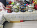 郭一元新景泰蓝珐琅老北京小火锅单人酒精锅环保油火锅新景泰蓝铜火锅 单人小肥牛蓝底双龙戏珠款 19cm 实拍图