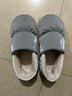 安尚芬棉拖鞋男士秋冬居家居防滑加绒保暖厚底户外防水全包跟羽绒棉鞋女 深灰【升级加厚款】 44-45 适合43-44 实拍图