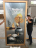 屏安吉祥现代简约中式艺术玻璃屏风隔断客厅家用遮挡入户玄关背景墙发财鹿 上门测量尺寸 实拍图