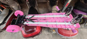 永久（FOREVER）儿童蛙式滑板车3-12岁男女孩宝宝双脚剪刀车四轮滑滑划板生日礼物 粉色双脚款【手动刹车+折叠】 实拍图