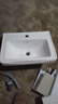 浴室柜陶瓷一体盆洗手盆柜组合卫生间洗脸盆厕所卫浴洗漱台面盆柜 50cm*36cm【白石纹吊柜】 浴室柜+镜子【全套配件】 实拍图