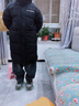 皮尔卡丹（pierre cardin）儿童羽绒棉服2025新款中长款中大童男孩棉袄宝宝冬季加厚洋气外套 黑色 150 实拍图